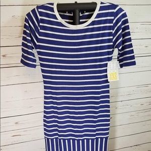 NEW LulaRoe Dress Julia BLUE Dress ~ NWT ~ XXS